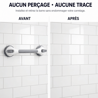 Barre d'Appui de Douche Sécurisée