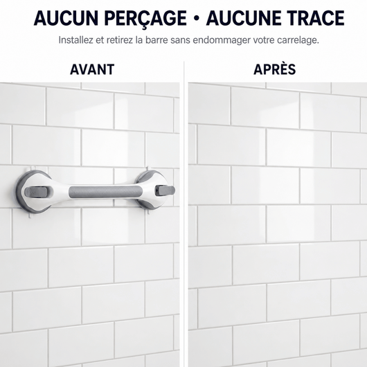 Barre d'Appui de Douche Sécurisée